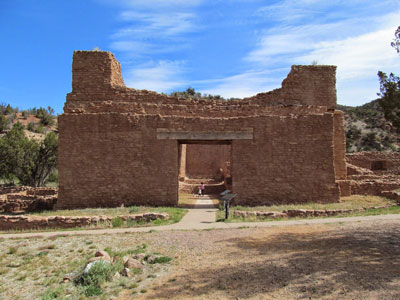 Ruins of the 17th-century San José de los Jémez Mission at Jemez Historic Site, a National Historic Landmark in New Mexico
