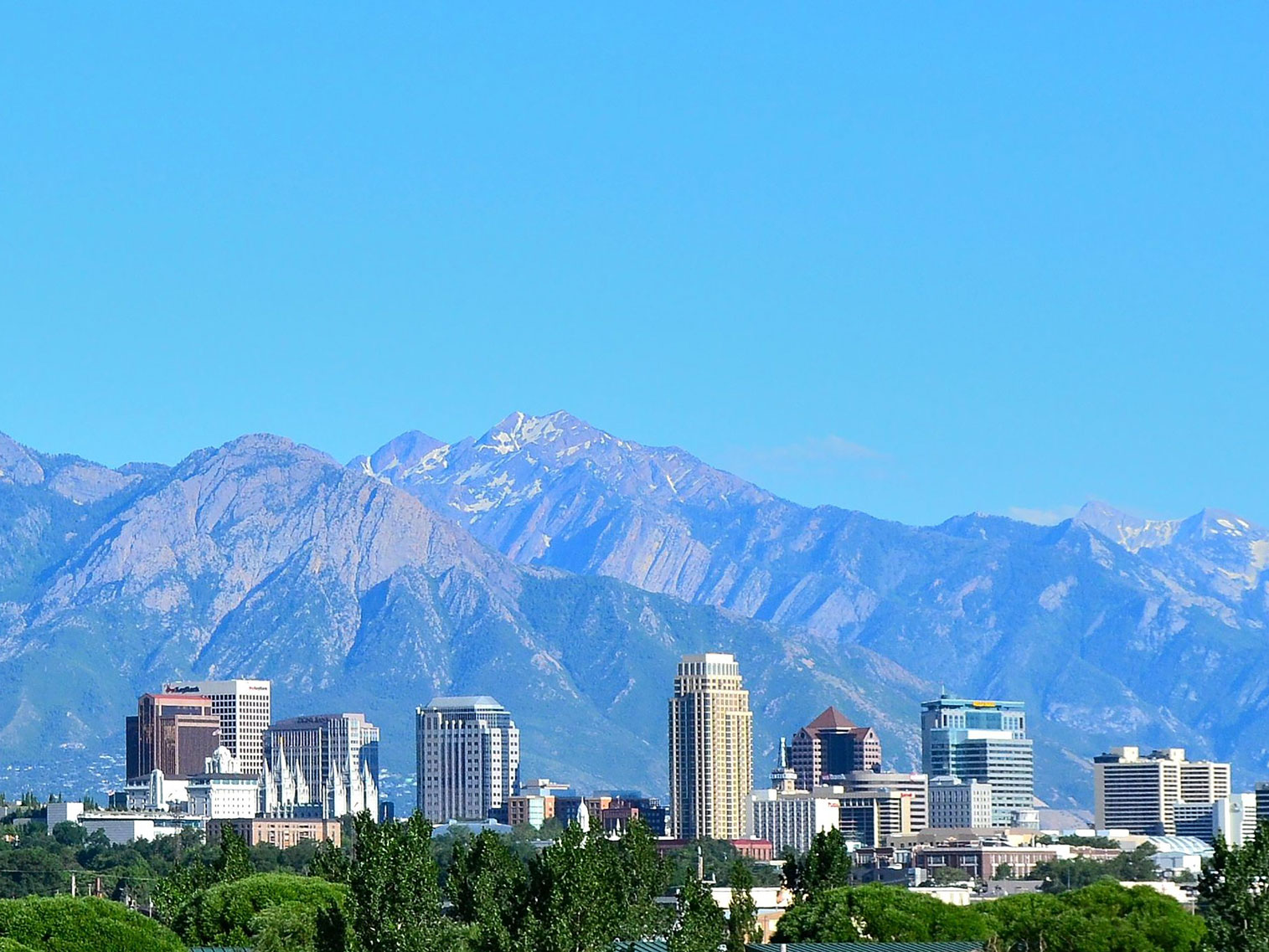 Skyline of Salt lake City, Utah