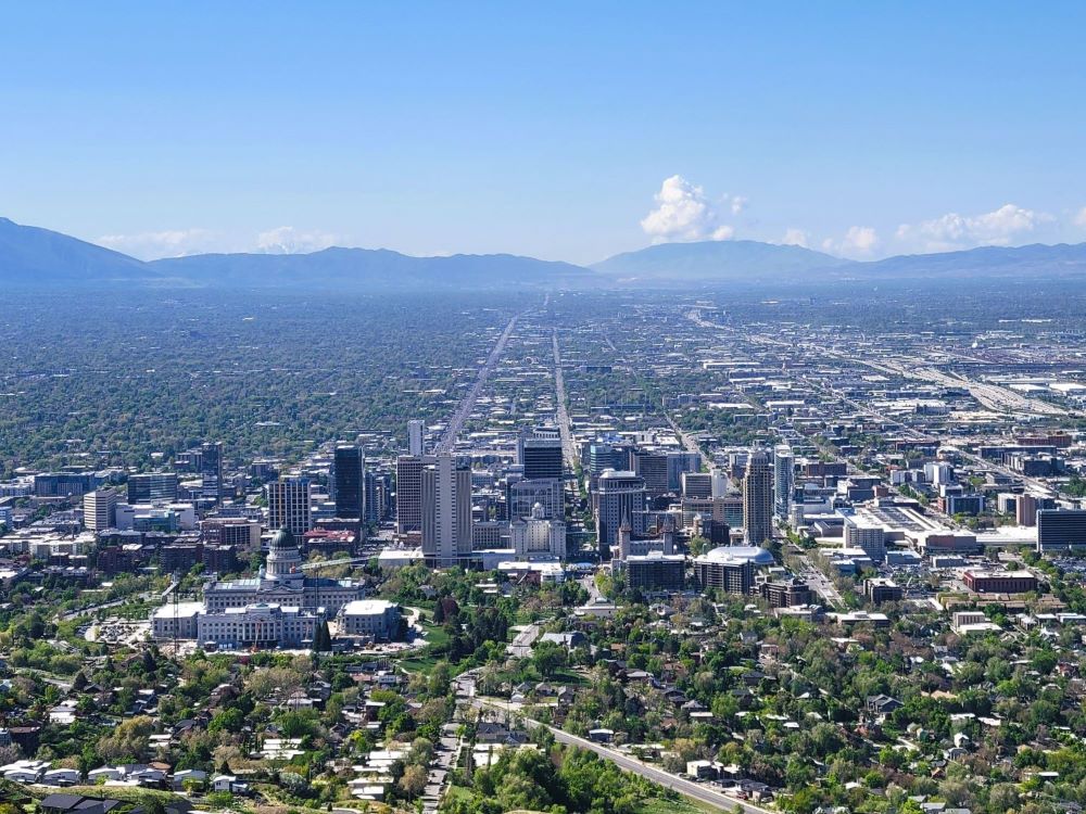 Skyline of Salt lake City, Utah