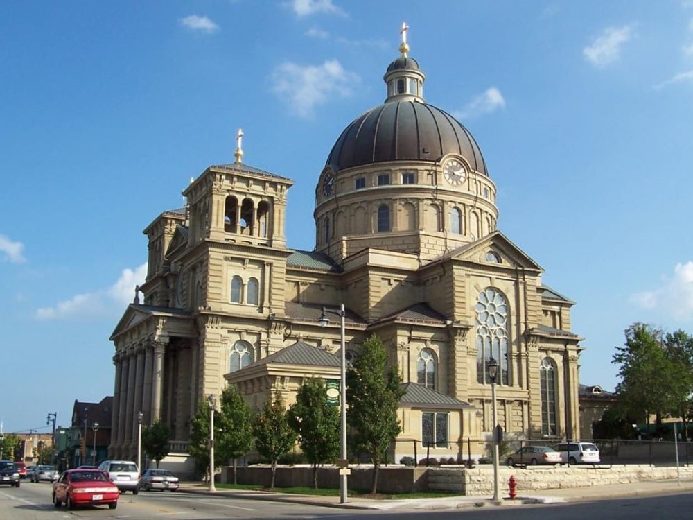Basilica of St. Josaphat viewed from Kosciuszko Park, Milwaukee