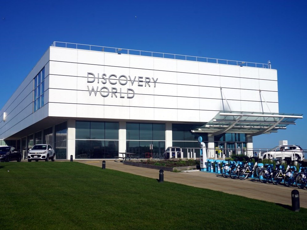 Discovery World seen along the Milwaukee lakefront in summer
