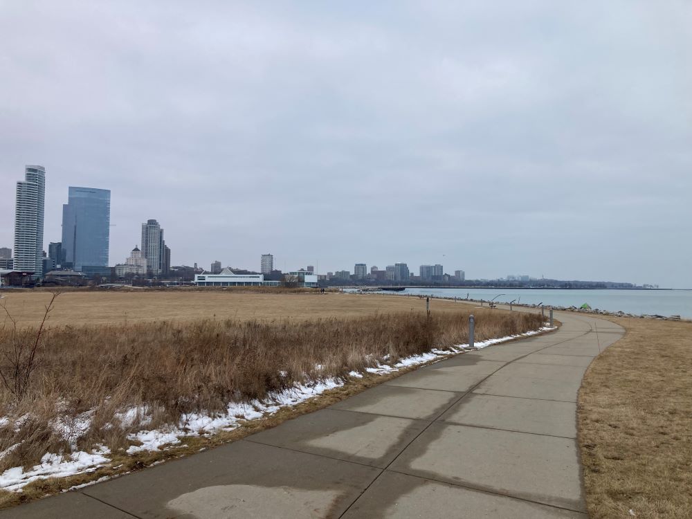 Lakeshore State Park shoreline path, Milwaukee