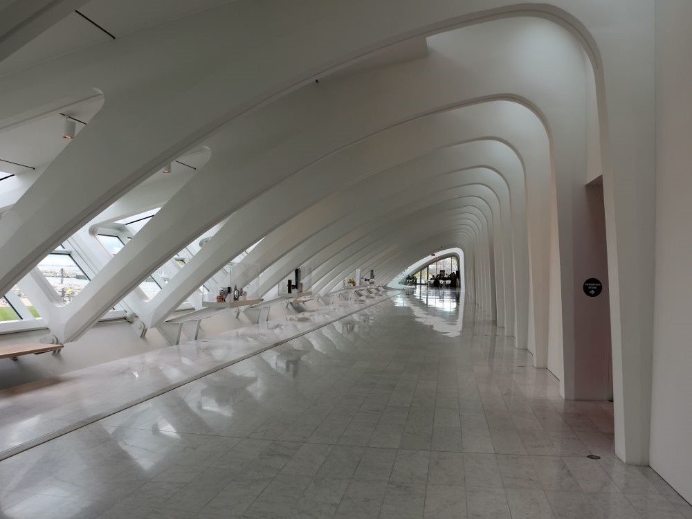Interior of the Calatrava-designed Quadracci Pavilion, Milwaukee Art Museum