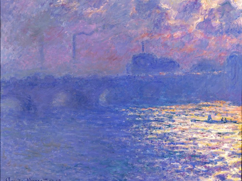 Waterloo Bridge, Sunlight Effect by Claude Monet, on display at the Milwaukee Art Museum