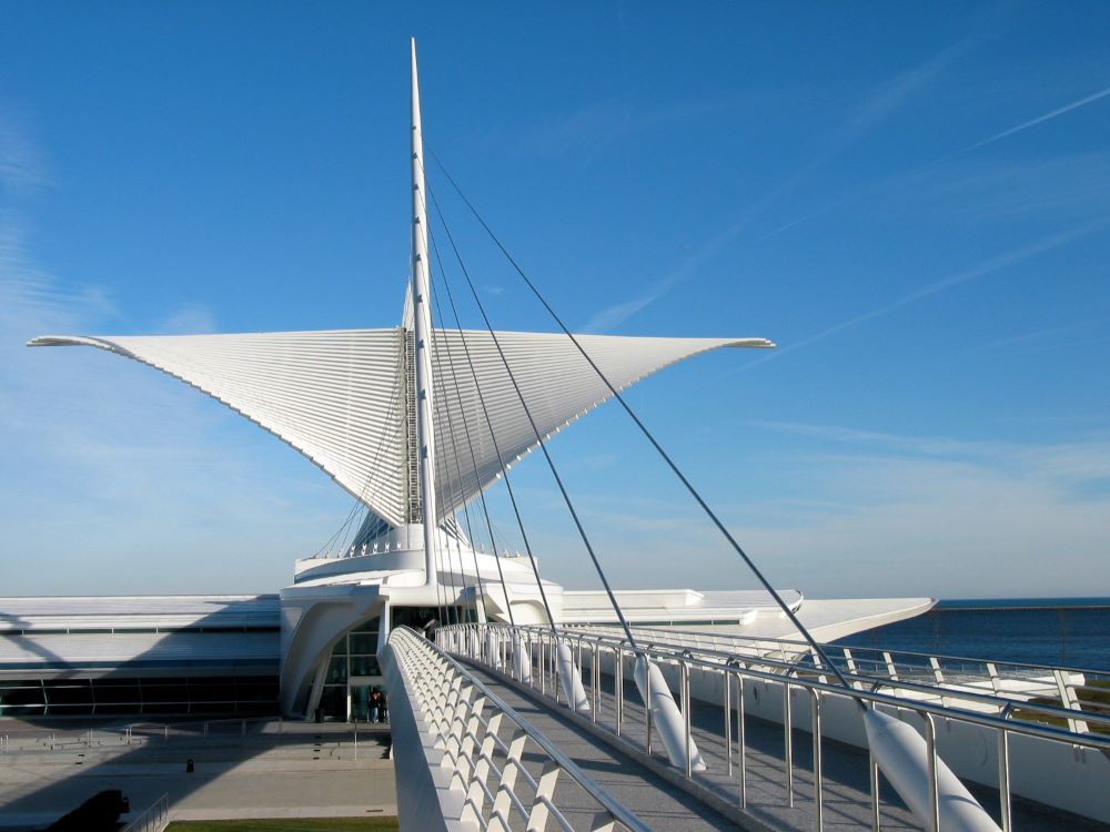 Burke Brise Soleil wings on the Quadracci Pavilion, Milwaukee Art Museum