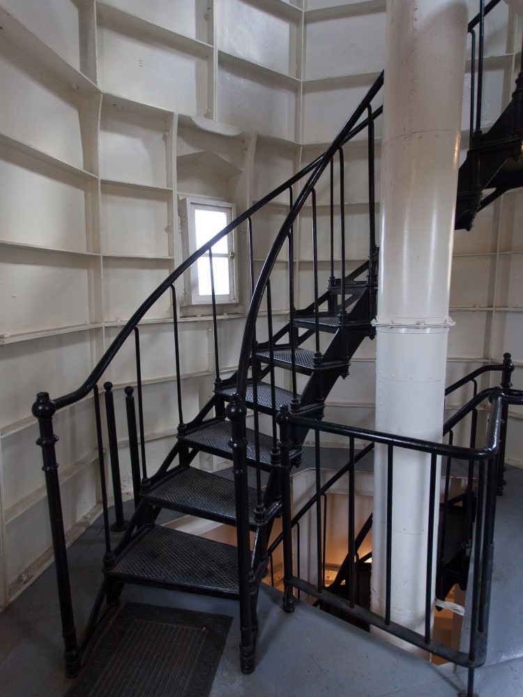 Spiral stairs inside North Point Light Station, Milwaukee