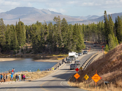 Construction at Fishing Bridge, Yellowstone National Park