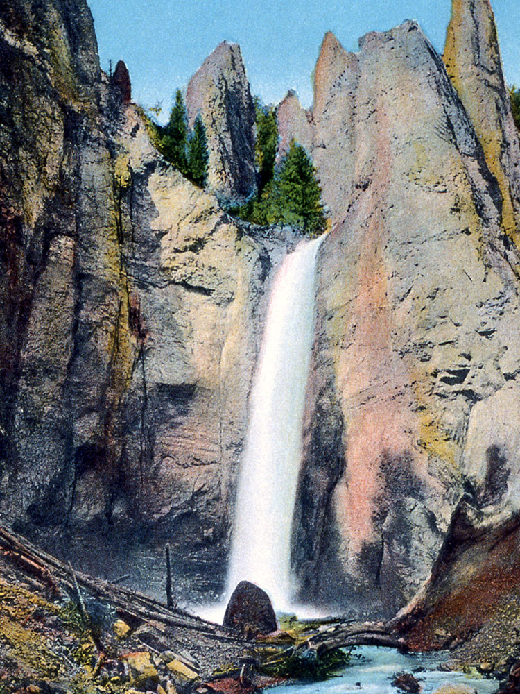 Tower Fall cascading into Tower Creek, Yellowstone