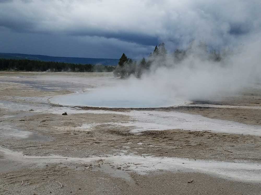 Geyser erupting at Fountain Group, Lower Geyser Basin