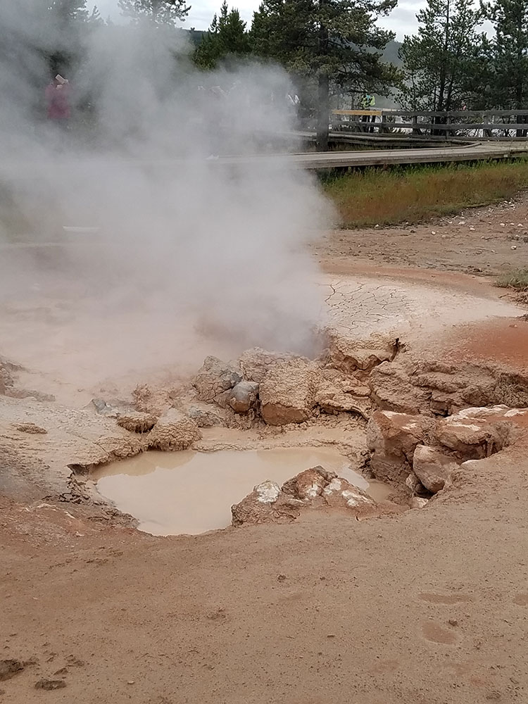 Colorful mud formations at Fountain Paint Pot