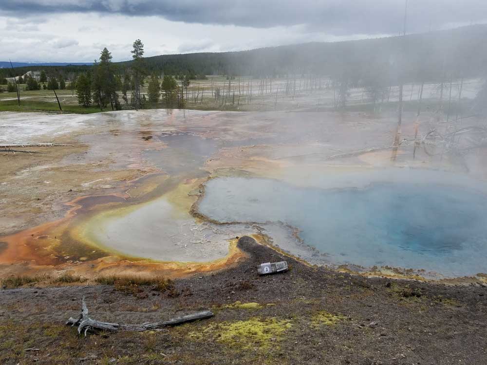 Geothermal pools of the Lower Geyser Basin, Yellowstone