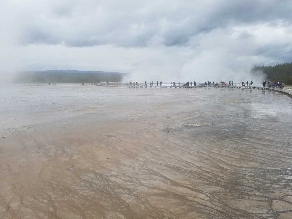 Boardwalk overlooking Grand Prismatic Spring, Yellowstone