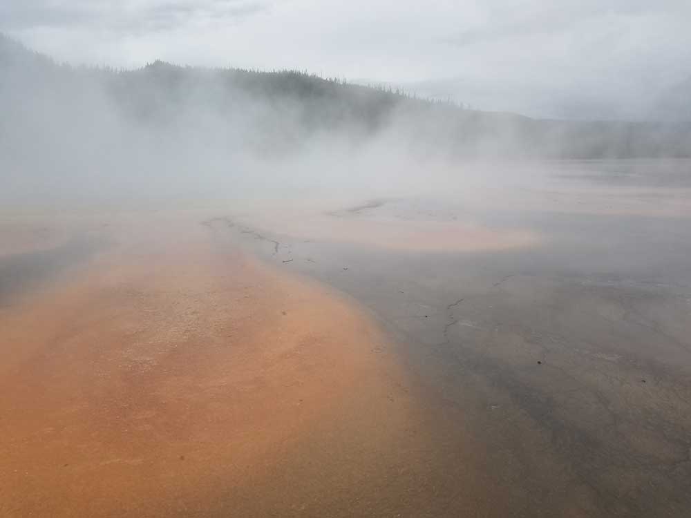 Vivid rainbow colors of Grand Prismatic Spring