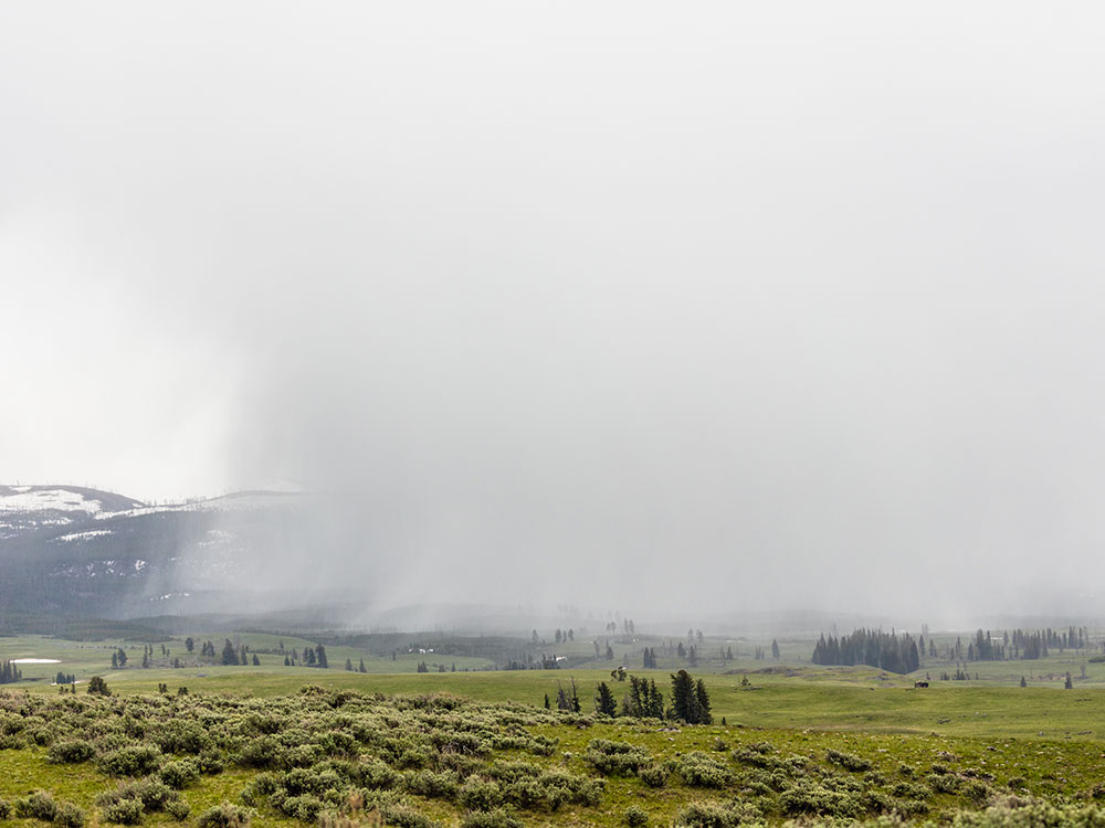 Storm clouds over Blacktail Deer Plateau, Yellowstone National Park