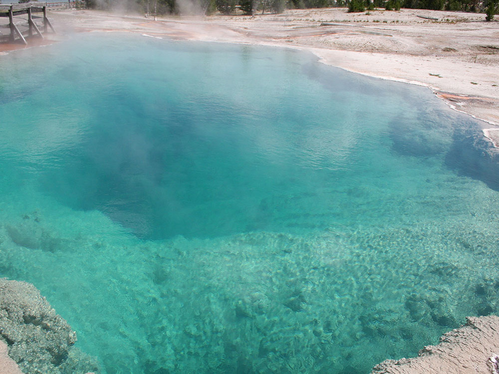 Turquoise hot spring at West Thumb Geyser Basin