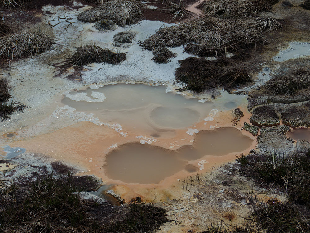 Hot spring pools in West Thumb Geyser Basin